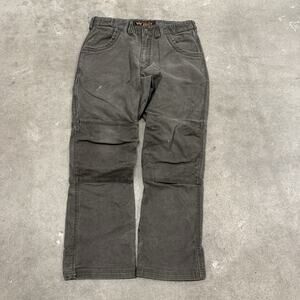 VINTAGE WALLS DOUBLE KNEE CANVAS WORKWEAR BROWN CARPENTER PANTS 34x30
